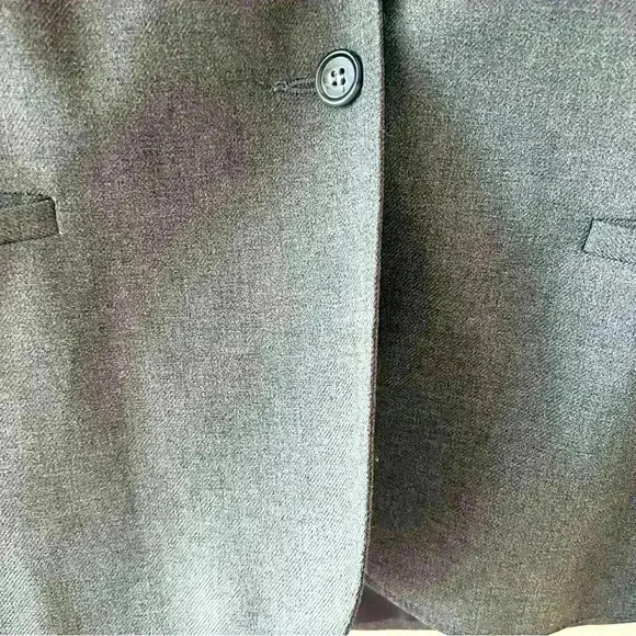 CARRIAGE COURT VINTAGE12 PETITE SHORT WOMENS CAREER CHURCH INTERVIEW GRAY BLAZER - Picture 6 of 8